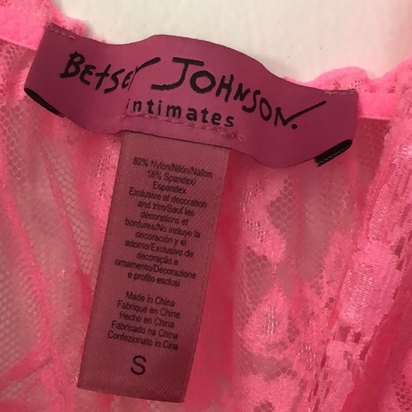 NWOT Betsy Johnson Polka Dot Pink Nightie - Picture 7 of 8